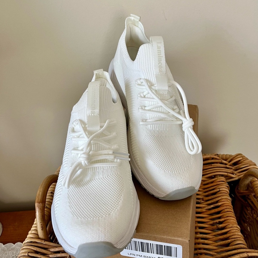 New Lamincoa White Knit Sneakers - Size 10